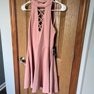 Express Blush Halter Dress- NWT